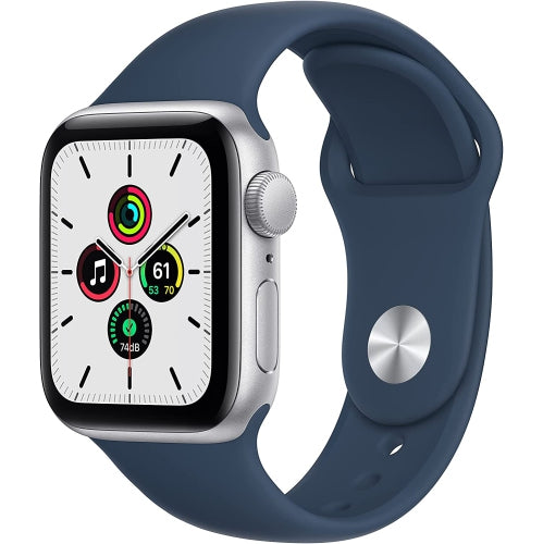 Apple Watch SE 44mm GPS Silver Aluminum with Abyss Blue Sport Band Sapphire Deals Canada