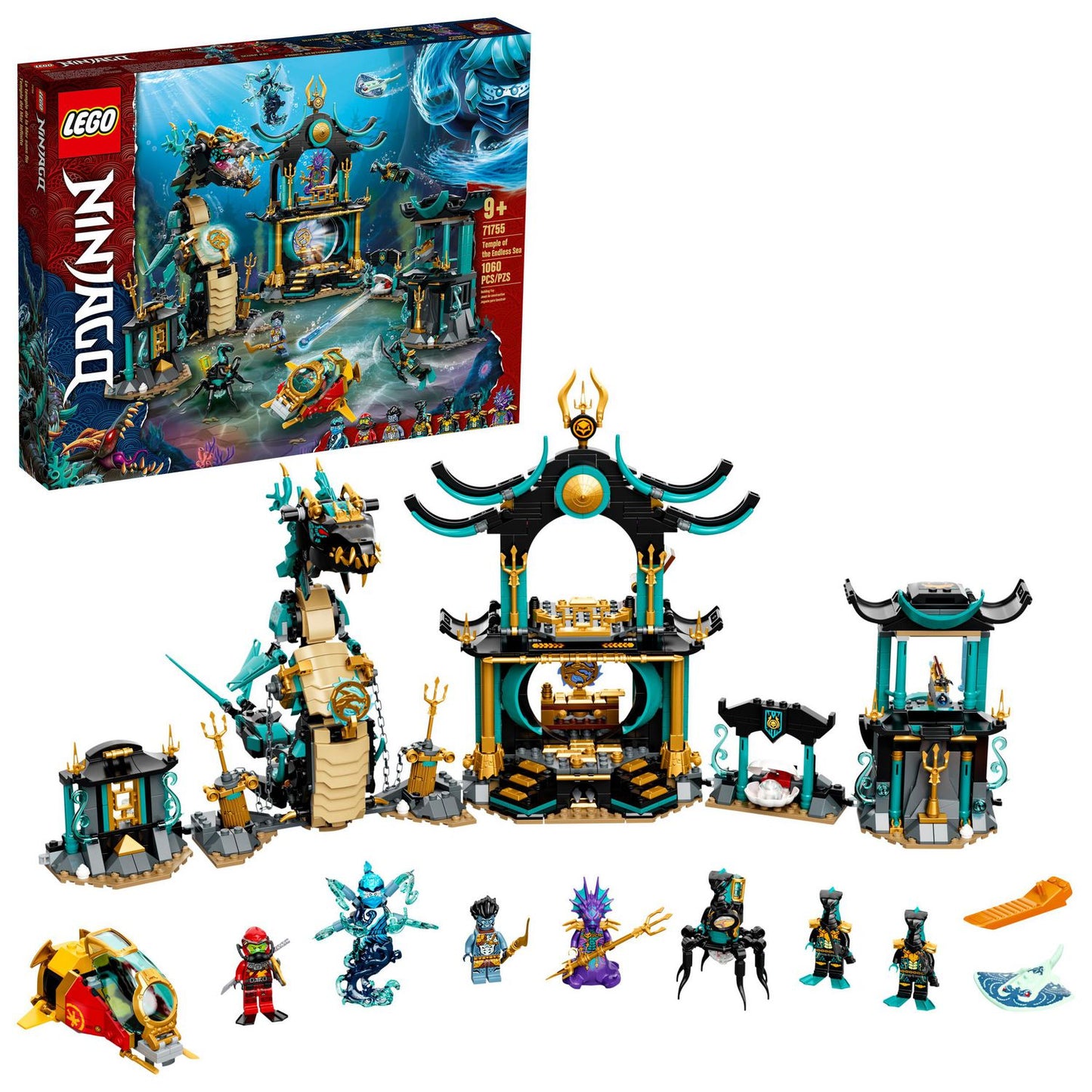 LEGO NINJAGO Temple of the Endless Sea 71755 Toy Building Kit (1,060 Pieces)