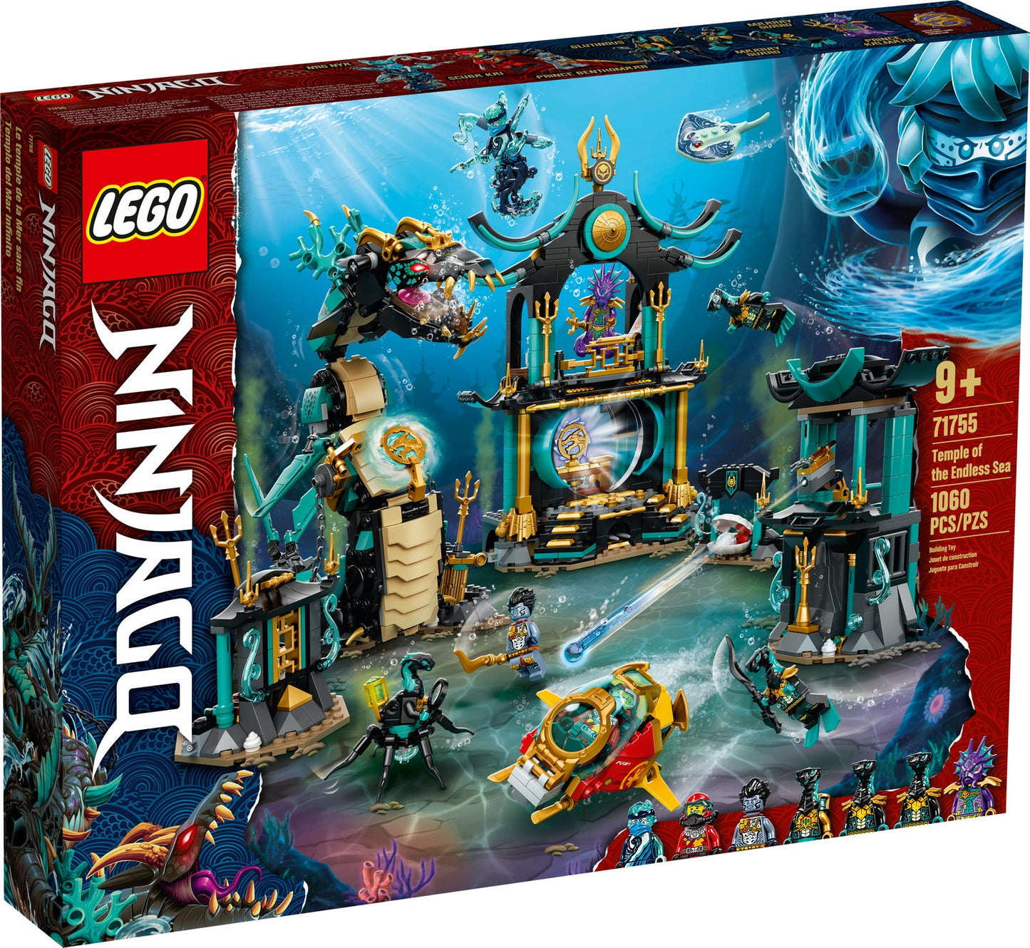 LEGO NINJAGO Temple of the Endless Sea 71755 Toy Building Kit (1,060 Pieces)