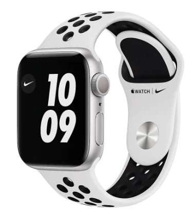 Apple Watch Nike Series 6 (GPS) 40mm Silver Aluminum Case with Pure Platinum/Black Nike Sport Band - Silver - OPEN BOX