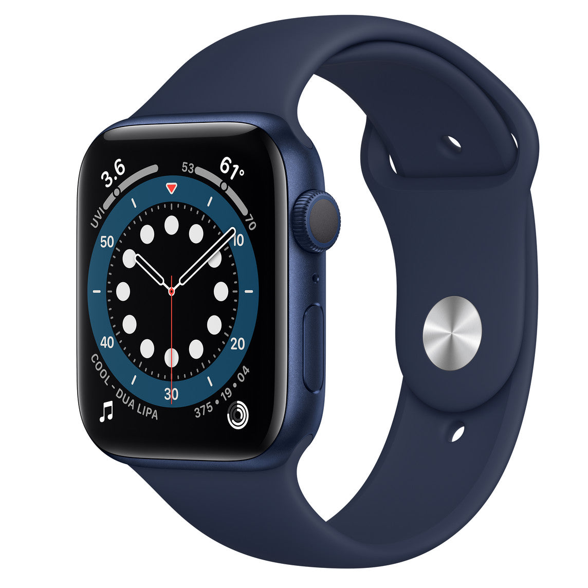 Apple Watch Series 6 GPS, 44mm Blue Aluminium Case with Deep Navy Sport Band - OPEN BOX